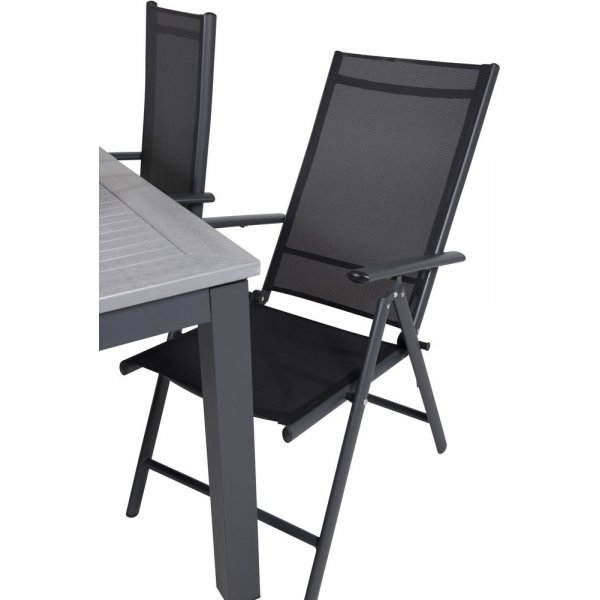 Ekenäs Spisegruppe (152x90) - Sort/Grå - 4 Stole Ekenäs Spisegruppe (152x90) - Sort/Grå - 4 Stole