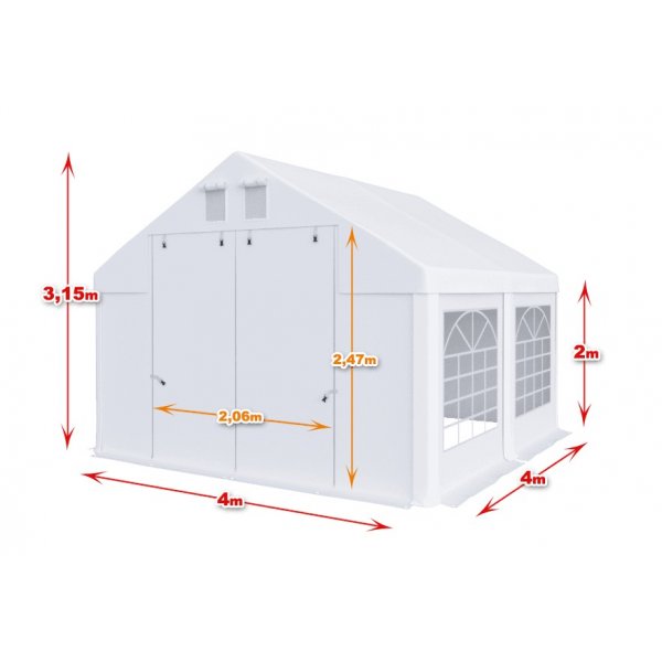 Partyzelt aus PVC - 4 x 4 m Partyzelt aus PVC - 4 x 4 m