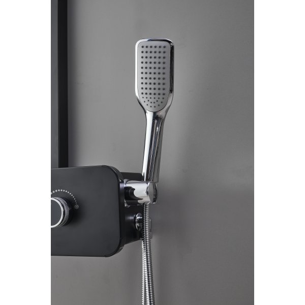 Duschpanel svart rostfritt st�l - Sylvana