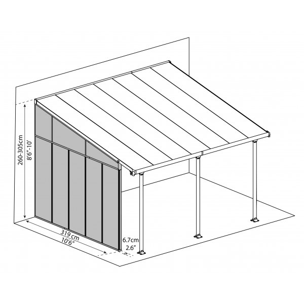 Sidovägg till 4 m - Vit Sidovägg till 4 m - Vit