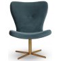 Tulpan designf�t�lj - Petrol (Sammet) / M�ssing