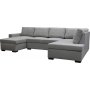 U-soffa Solna med f�rvaring - 309 cm - ljusgr�