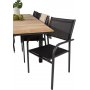 Maglehem Matgrupp (160x90) - Svart/Natur - 8 Stolar