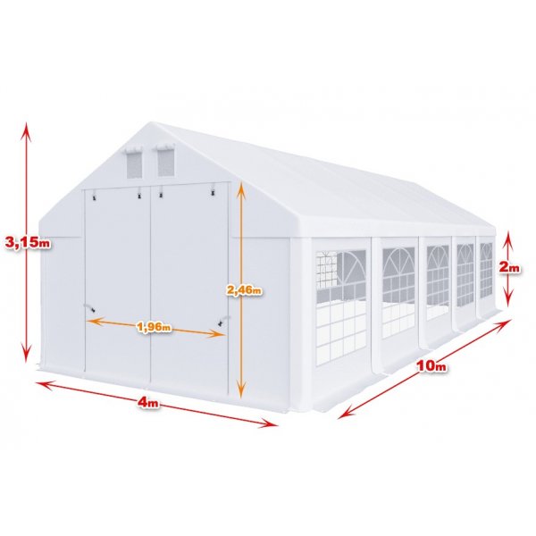 Partytlt i PVC - 4 x 10 m