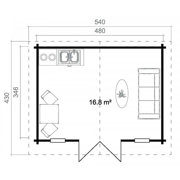 Anneks Viola B - 17,3 m² Anneks Viola B - 17,3 m²