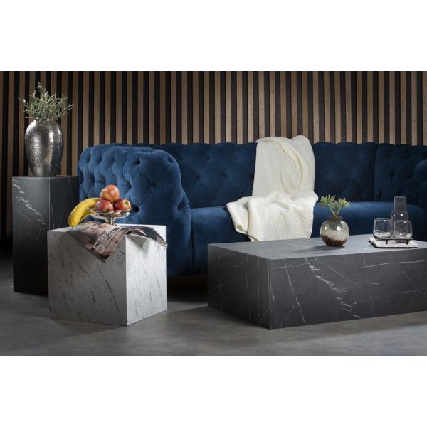 Soffbord 100 x 60 cm - Svart marmor (Laminat)