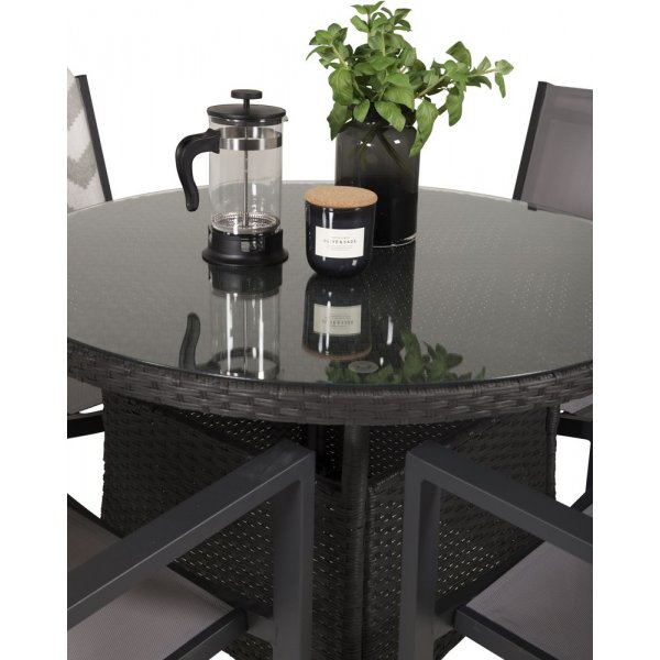 Frubol Matgrupp (�90) - Svart - 4 Stolar