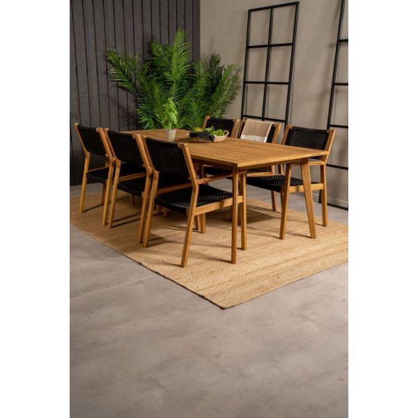 Charlottenberg Matgrupp (220x100) - Natur - 6 Stolar Charlottenberg Matgrupp (220x100) - Natur - 6 Stolar