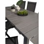 Prssebo Matgrupp (224x100) - Svart/Gr - 6 Stolar