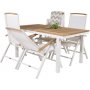Dotorp Matgrupp (160x90) - Vit/Natur - 4 Stolar