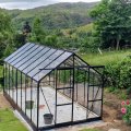 Kundbild V�xthus Neptunus 12,8 m� h�rdat glas svart Gardeney