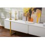 Serenity TV-b�nk 180 cm - Vit/guld