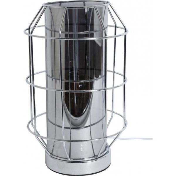 Fur bordslampa - Krom