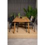 Charlottenberg spisegruppe (220x100) - Sort/Natur - 6 Stole