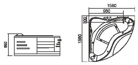 Massagebadkar Marcus II