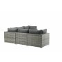 Loungegruppe gr� hj�rnesofa i kunstig rattan - Amazon