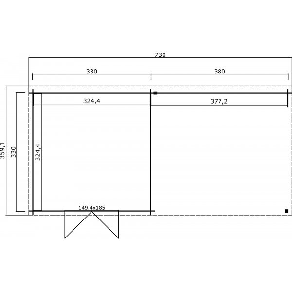 Attefallshus Nikolajs - 25,5 m�