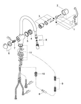 Grohe Diskl�dsblandare ettgrepp, DN 15 Zedra 32310