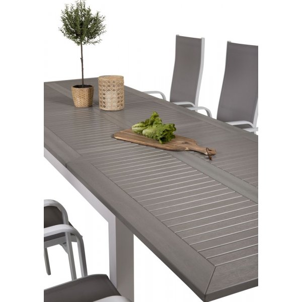 Ekenäs Matgrupp (224x100) - Vit/Grå - 8 Stolar Ekenäs Matgrupp (224x100) - Vit/Grå - 8 Stolar