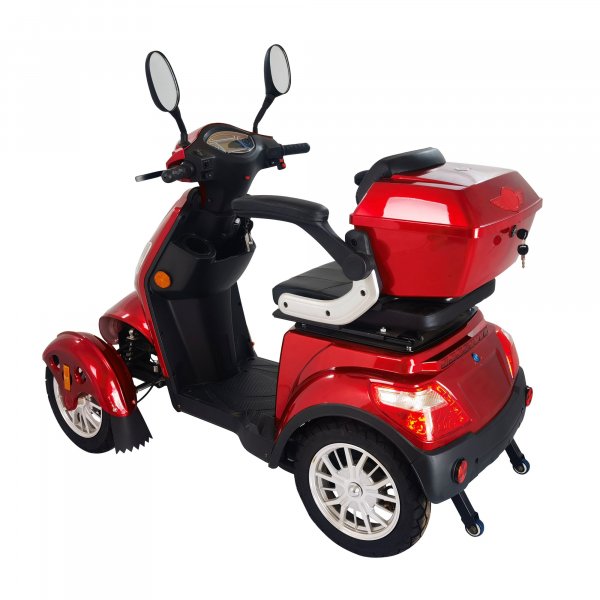 Promenadskoter med 4 hjul - Svart & röd 1000W Promenadskoter med 4 hjul - Svart & röd 1000W