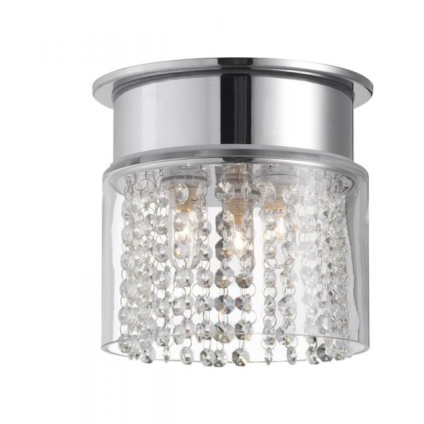 Halmby Taklampa 21 - Krom/Kristall