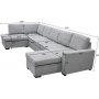 U-soffa Solna XL med f�rvaring - 367 cm - ljusgr�