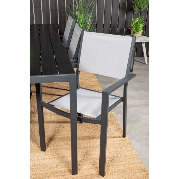 Ervalla Matgrupp (205x90) - Svart - 6 Stolar Ervalla Matgrupp (205x90) - Svart - 6 Stolar