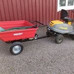 Skottk?ra dragk?rra med koppling till ?kgr?sklippare - 300kg! Skottk?ra dragk?rra med koppling till ?kgr?sklippare - 300kg!
