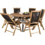 Salstad Matgrupp (140) - Natur/Silver - 6 Stolar