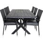 Ramsj Matgrupp (200x100) - Svart - 6 Stolar