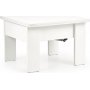Serafin h�j och s�nkbart soffbord 80-160 x 80 cm - Vit