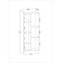 Eden bokhylla i ek h�jd 160 cm
