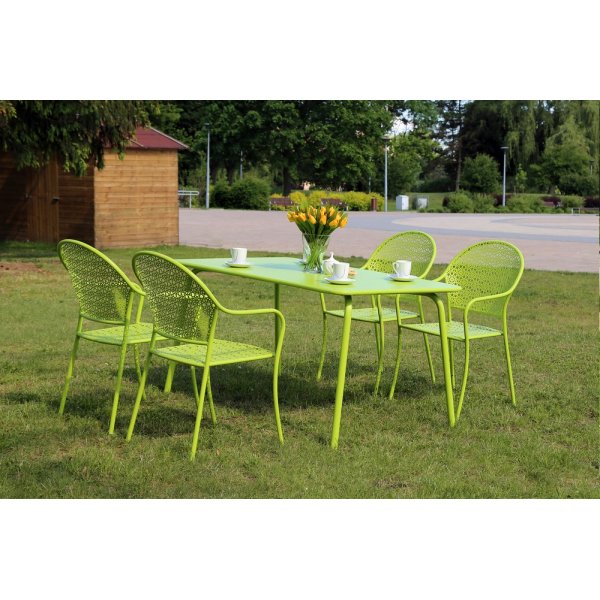 Matgrupp Maja 140 cm - blå, inkl. 4 stolar Matgrupp Maja 140 cm - blå, inkl. 4 stolar