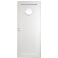 Skjutdörr Öland - 1-spegel - Runt glas - Massiv Skjutdörr Öland - 1-spegel - Runt glas - Massiv