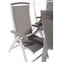 Ekens Matgrupp (160x90) - Vit/Gr - 6 Stolar