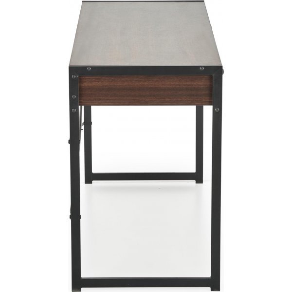 Skrivbord med l�dor valn�t 123 cm bred