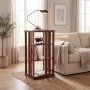 Boksnurra Mozart - Roterande Karusellhylla i Tr� & Mahogny, 100x53x53 cm