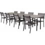Ekens Matgrupp (224x100) - Svart/Gr/Vit - 8 Stolar