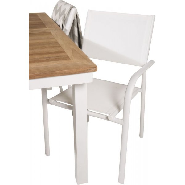 Dotorp Matgrupp (160x90) - Vit/Natur - 4 Stolar Dotorp Matgrupp (160x90) - Vit/Natur - 4 Stolar