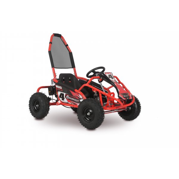 Minibuggy fyrhjuling barn 98CC bensin röd/svart Minibuggy fyrhjuling barn 98CC bensin röd/svart