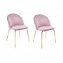 1 Stol rosa med guldiga ben - Plaza