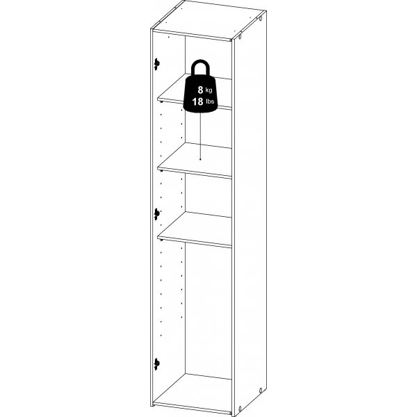 Space garderob vit - 40 cm bred - 175 cm h�g