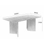 Crossby matbord 180x90 cm - Svartbetsad ek