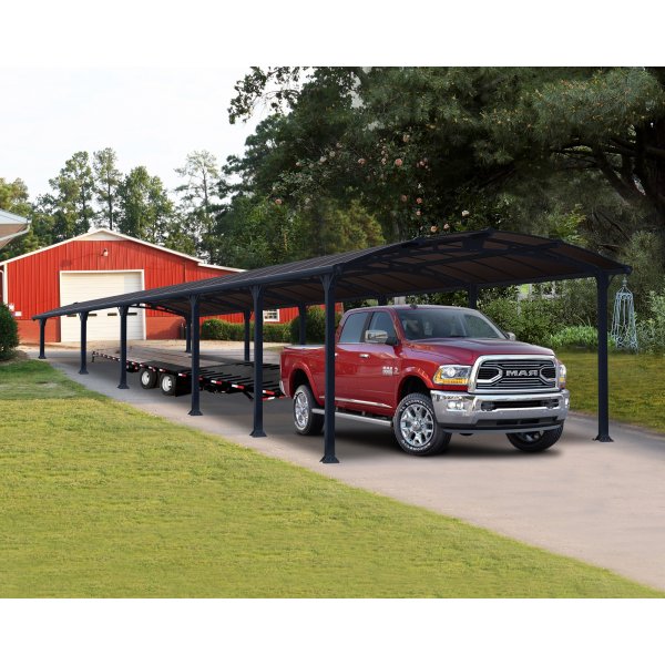 Canopia Arcadia Dubbel Carport i Metall 3,6 x 13 - Gr