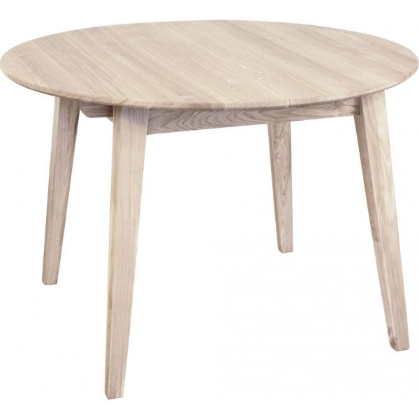 Matbord Genova förlängningsbart Ø110-160x110 cm whitewash oak Matbord Genova förlängningsbart Ø110-160x110 cm whitewash oak