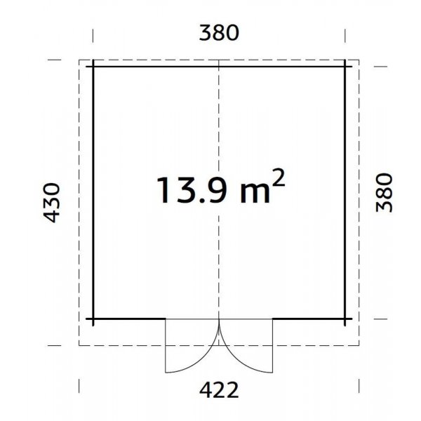 Friggebod-hus Lotta - 13,9 m² Friggebod-hus Lotta - 13,9 m²