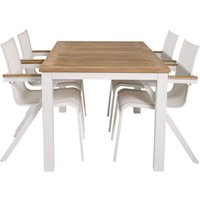 Dotorp Matgrupp (160x90) - Vit/Natur - 4 Stolar Dotorp Matgrupp (160x90) - Vit/Natur - 4 Stolar