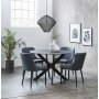 Bernt stol i gr� PU med diamant m�nster