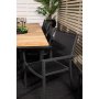 Maglehem Matgrupp (160x90) - Svart/Natur - 8 Stolar