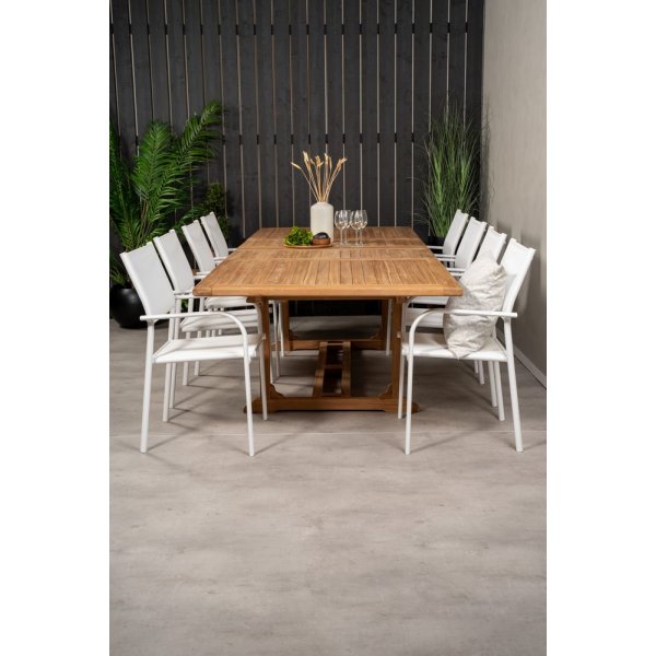 Bjuråker Matgrupp (195x110) - Vit/Natur - 8 Stolar Bjuråker Matgrupp (195x110) - Vit/Natur - 8 Stolar